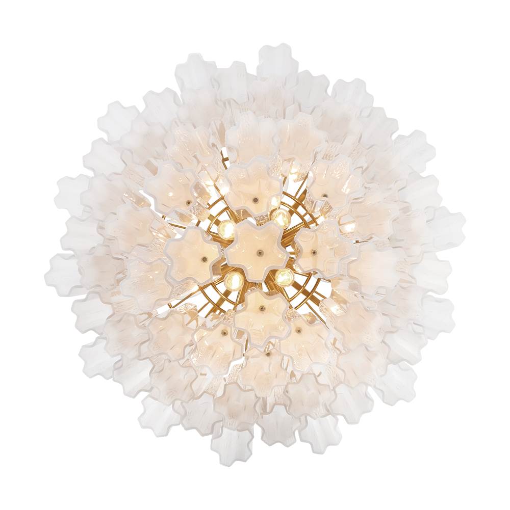 Crystorama ADD-312-AG-WH Aged Brass Addis 12 Light Aged Brass Chandelier Image 3