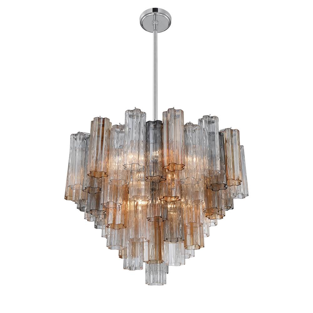Crystorama ADD-312-CH-AU Polished Chrome Addis 12 Light Polished Chrome Chandelier Image 4