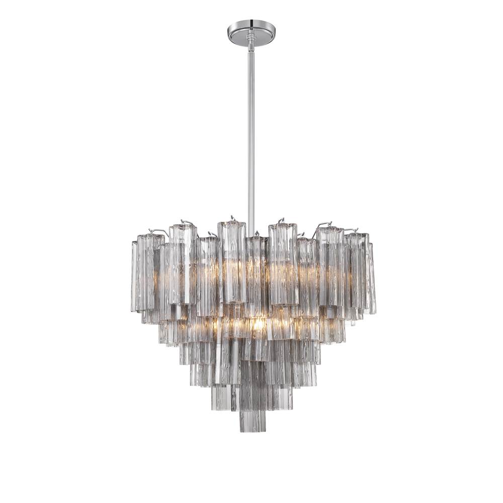Crystorama Addis 12 Light Aged Brass Chandelier