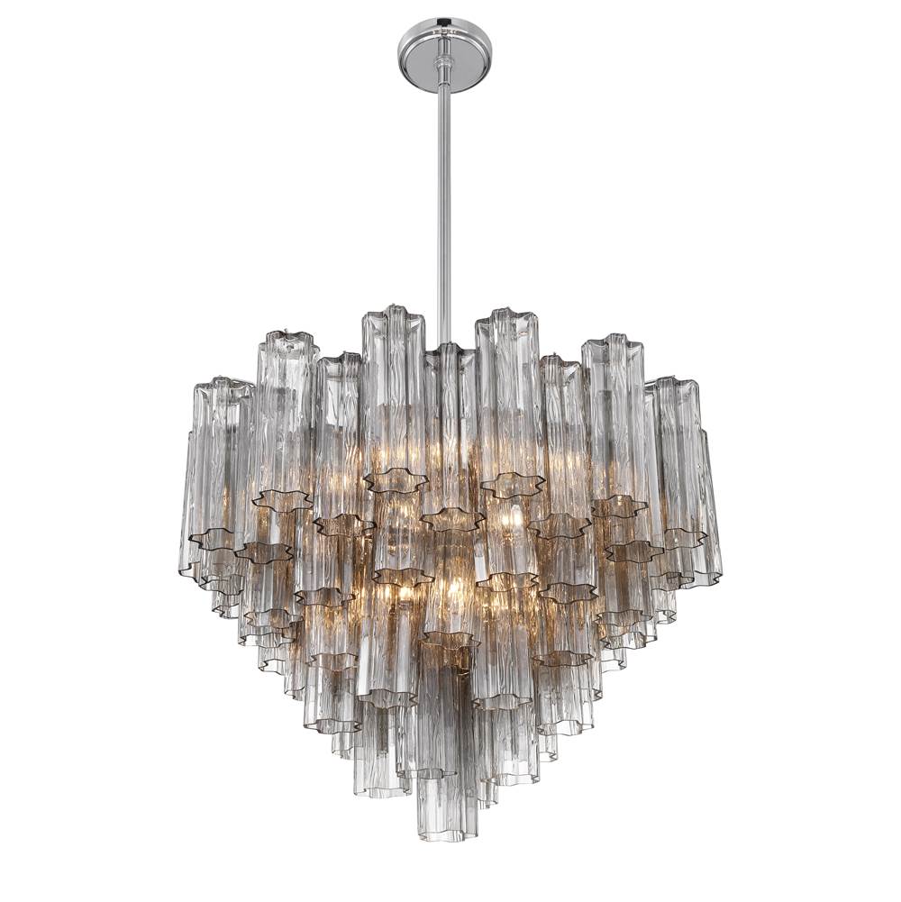 Crystorama ADD-312-CH-SM Polished Chrome Addis 12 Light Polished Chrome Chandelier Image 4