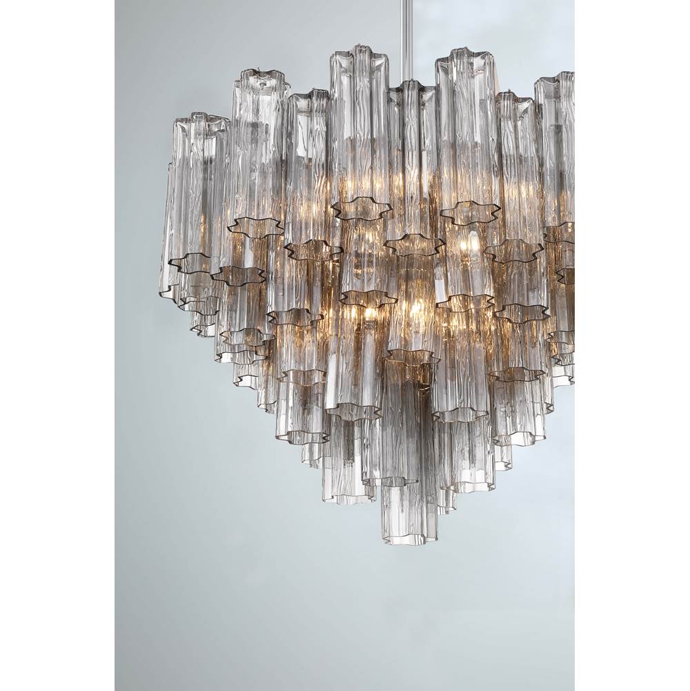 Crystorama ADD-312-CH-SM Polished Chrome Addis 12 Light Polished Chrome Chandelier Image 2