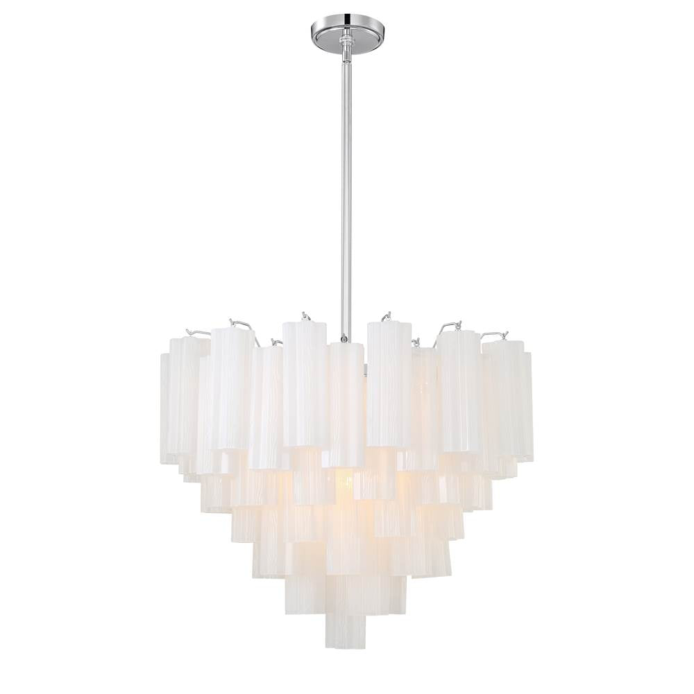 Crystorama Addis 12 Light Aged Brass Chandelier