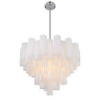 Crystorama ADD-312-CH-WH Polished Chrome Addis 12 Light Polished Chrome Chandelier Image 4