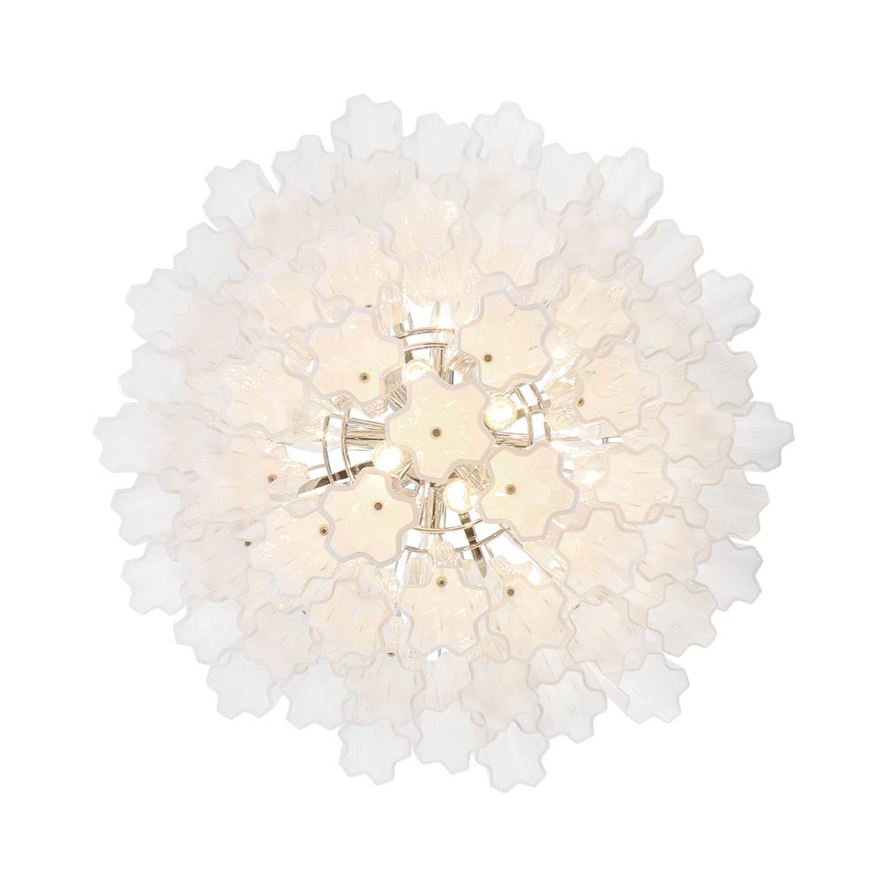 Crystorama ADD-312-CH-WH Polished Chrome Addis 12 Light Polished Chrome Chandelier Image 3
