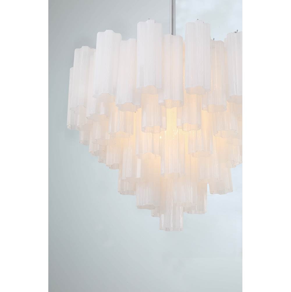 Crystorama ADD-312-CH-WH Polished Chrome Addis 12 Light Polished Chrome Chandelier Image 2