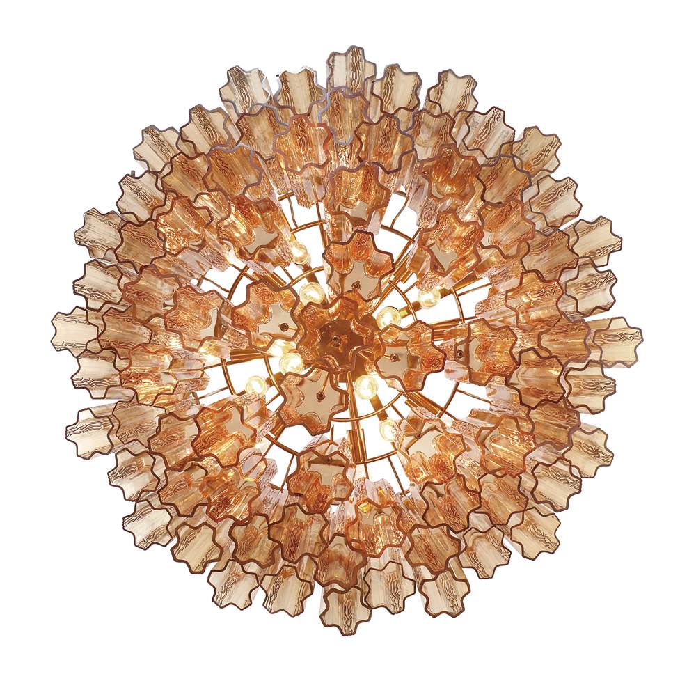 Crystorama ADD-316-AG-AM Aged Brass Addis 16 Light Aged Brass Chandelier Image 3