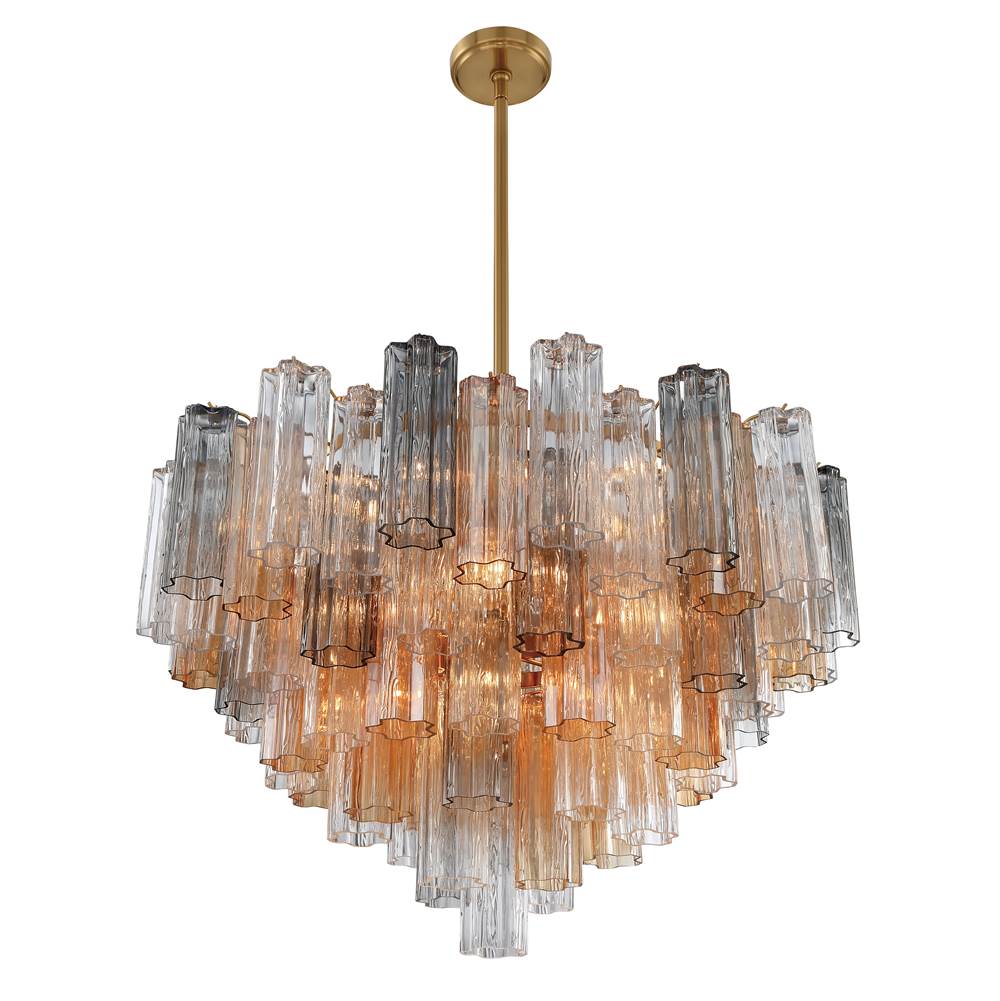 Crystorama ADD-316-AG-AU Aged Brass Addis 16 Light Aged Brass Chandelier Image 4