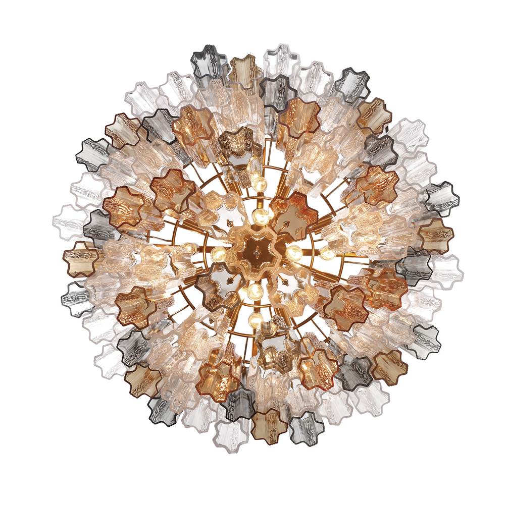 Crystorama ADD-316-AG-AU Aged Brass Addis 16 Light Aged Brass Chandelier Image 3