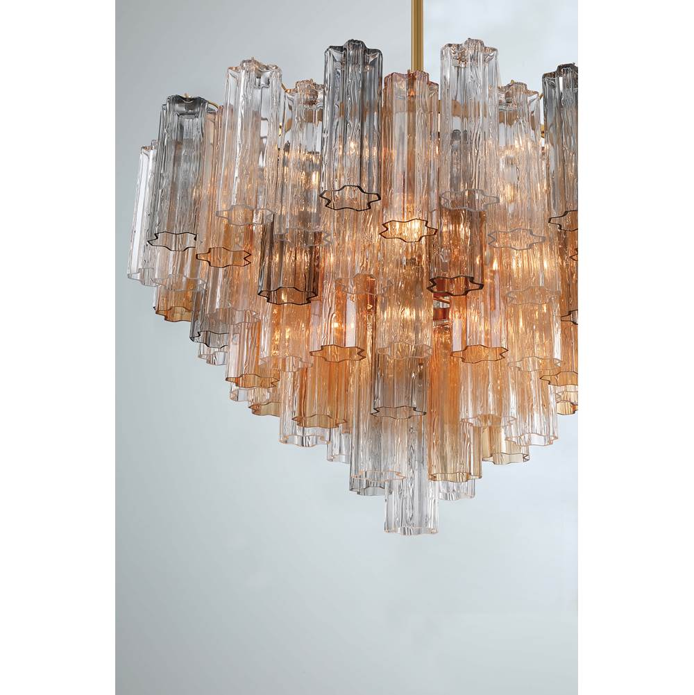 Crystorama ADD-316-AG-AU Aged Brass Addis 16 Light Aged Brass Chandelier Image 2