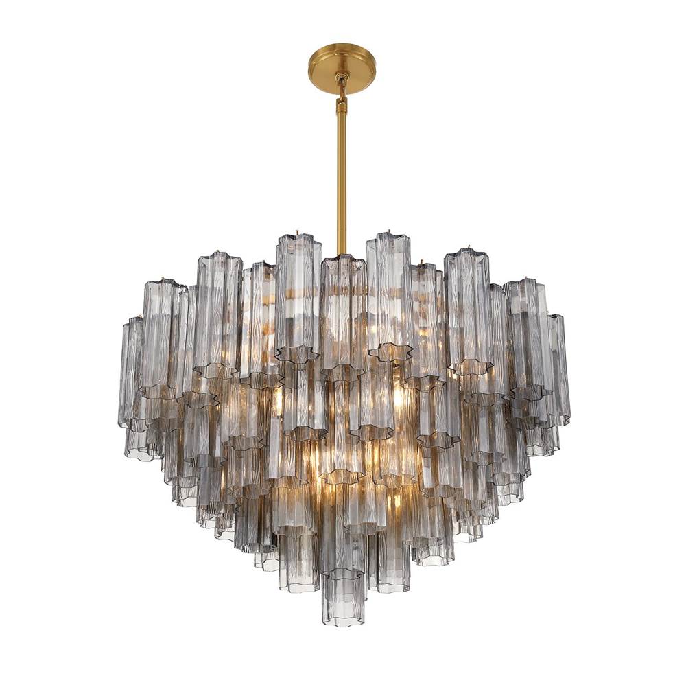 Crystorama ADD-316-AG-SM Aged Brass Addis 16 Light Aged Brass Chandelier Image 5