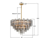Crystorama ADD-316-AG-SM Aged Brass Addis 16 Light Aged Brass Chandelier Image 2