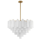 Crystorama ADD-316-AG-WH Aged Brass Addis 16 Light Aged Brass Chandelier Image 1