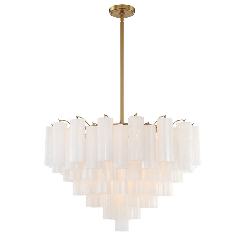 Crystorama Addis 16 Light Aged Brass Chandelier