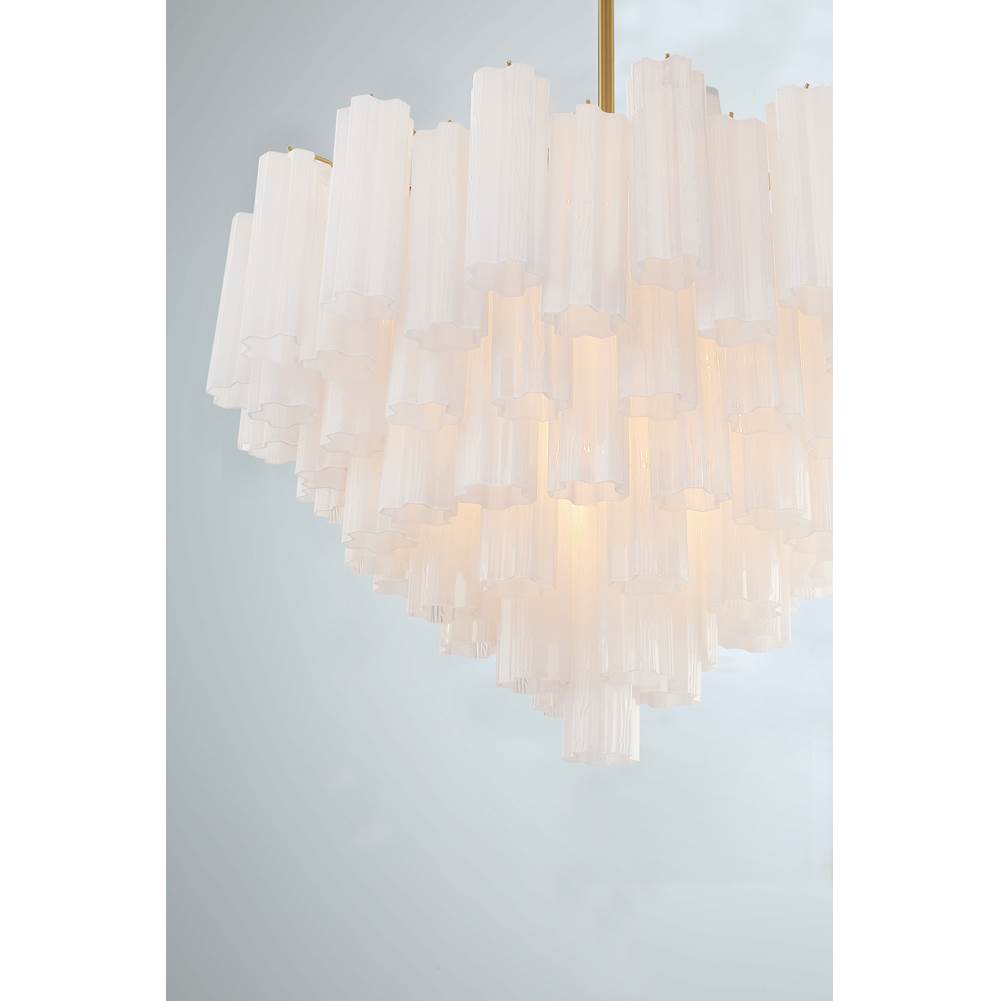 Crystorama ADD-316-AG-WH Aged Brass Addis 16 Light Aged Brass Chandelier Image 2