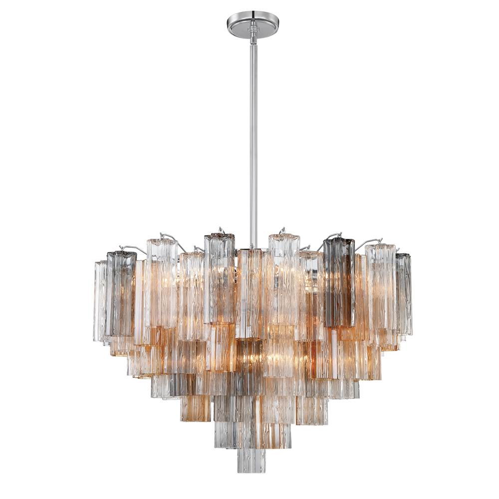 Crystorama Addis 16 Light Aged Brass Chandelier