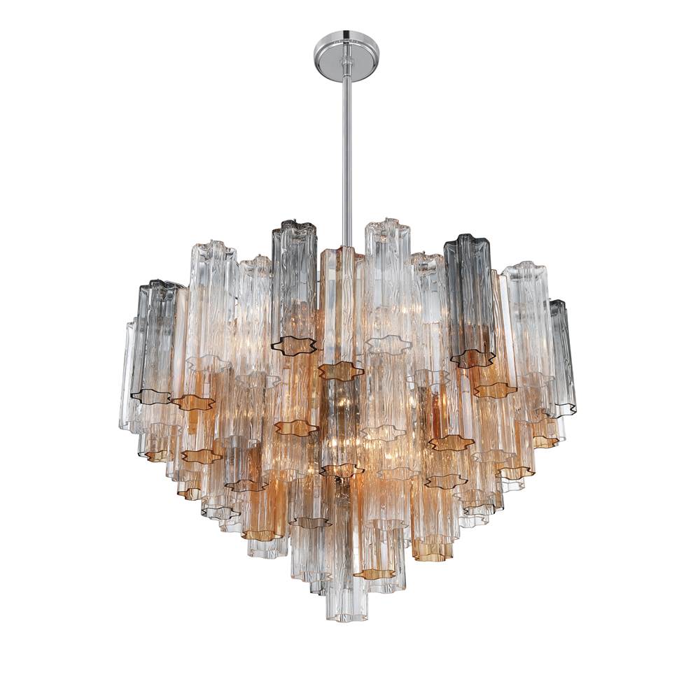 Crystorama ADD-316-CH-AU Polished Chrome Addis 16 Light Polished Chrome Chandelier Image 4