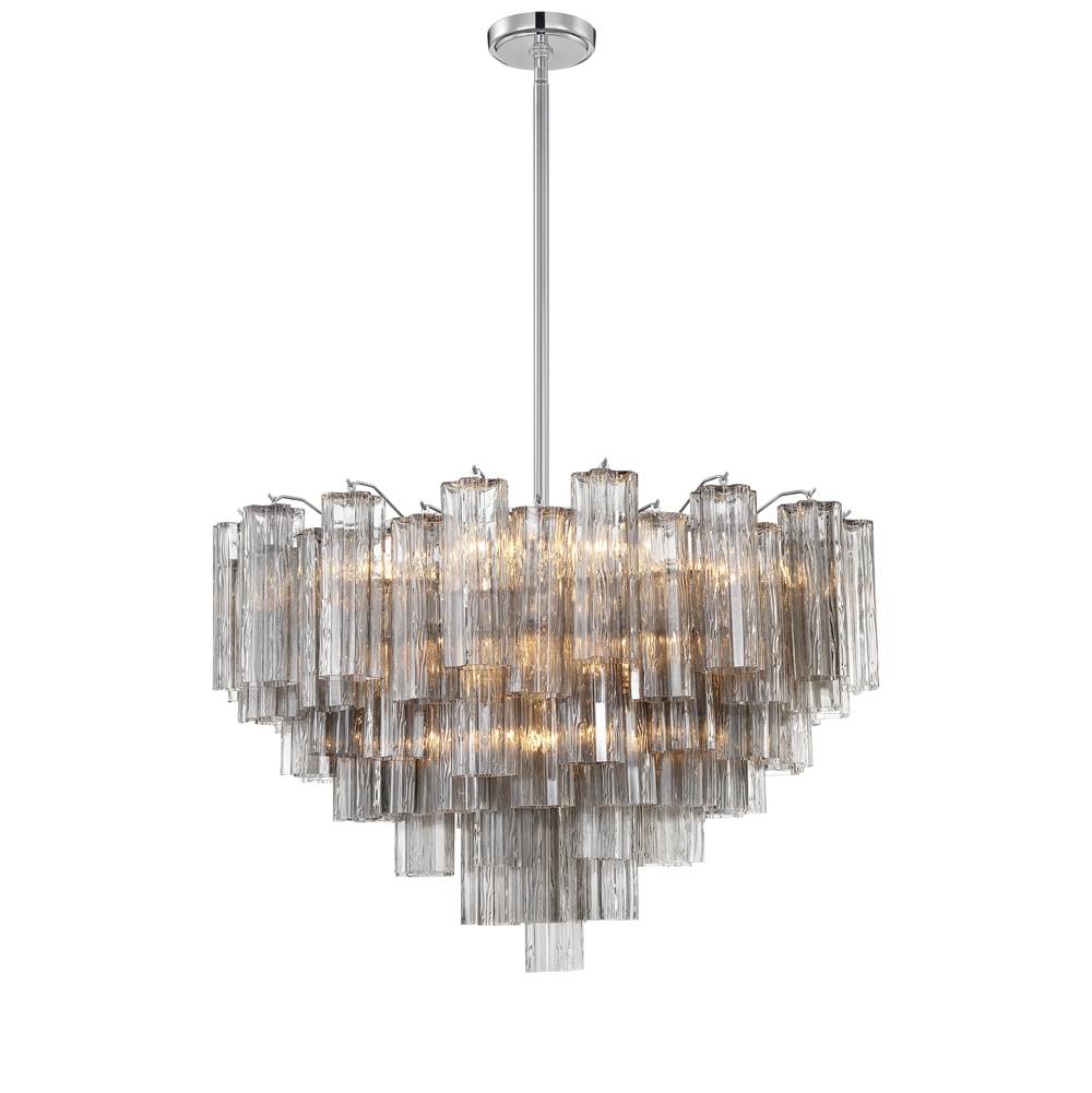 Crystorama Addis 16 Light Aged Brass Chandelier