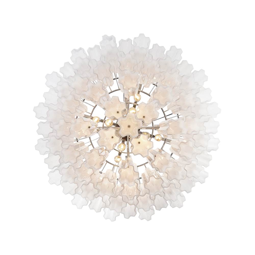 Crystorama ADD-316-CH-WH Polished Chrome Addis 16 Light Polished Chrome Chandelier Image 3