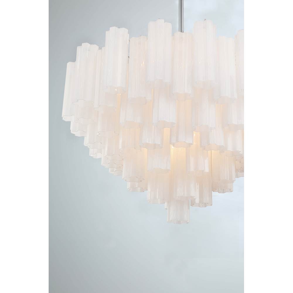 Crystorama ADD-316-CH-WH Polished Chrome Addis 16 Light Polished Chrome Chandelier Image 2