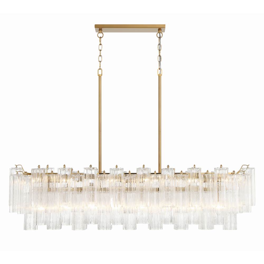 Crystorama ADD-317-AG-CL Aged Brass Addis 14 Light Aged Brass Chandelier Image 1
