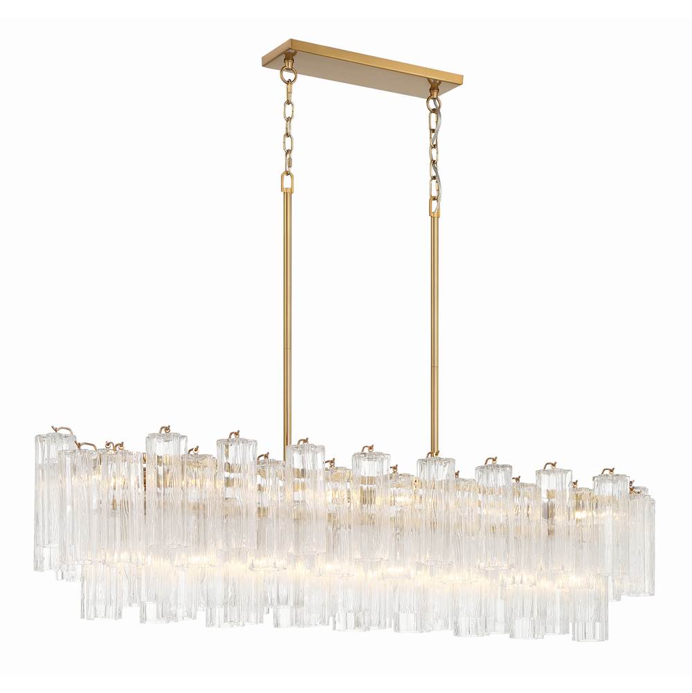 Crystorama Addis 14 Light Aged Brass Chandelier