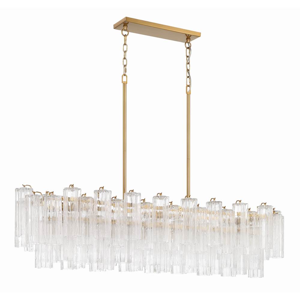 Crystorama ADD-317-AG-CL Aged Brass Addis 14 Light Aged Brass Chandelier Image 4