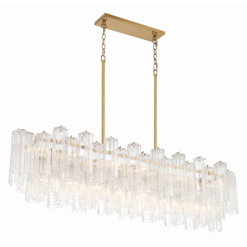 Crystorama ADD-317-AG-CL Aged Brass Addis 14 Light Aged Brass Chandelier Image 3