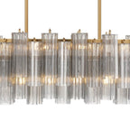 Crystorama ADD-317-AG-SM Aged Brass Addis 14 Light Aged Brass Linear Chandelier Image 5