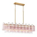 Crystorama ADD-317-AG-SP Aged Brass Addis 14 Light Aged Brass Linear Chandelier Image 1