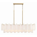 Crystorama ADD-317-AG-WH Aged Brass Addis 14 Light Aged Brass Chandelier Image 1