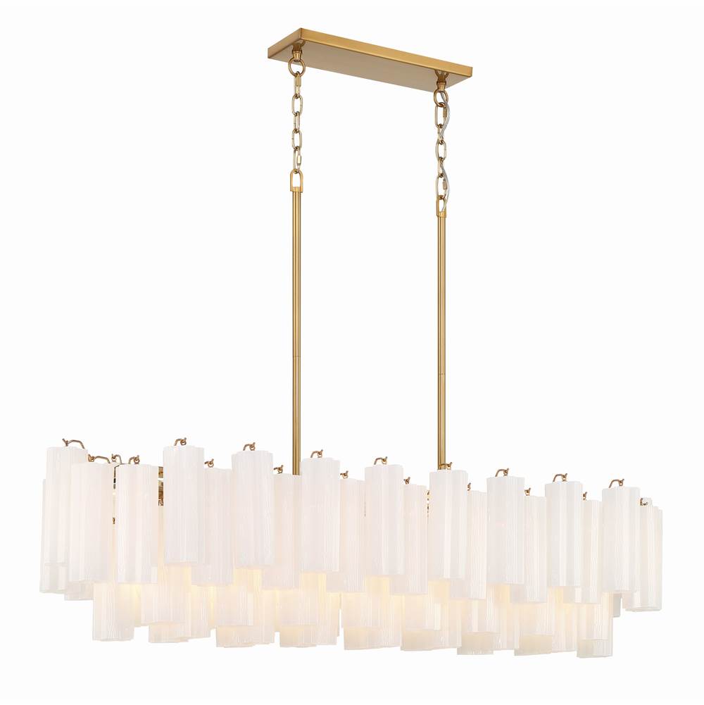 Crystorama Addis 14 Light Aged Brass Chandelier