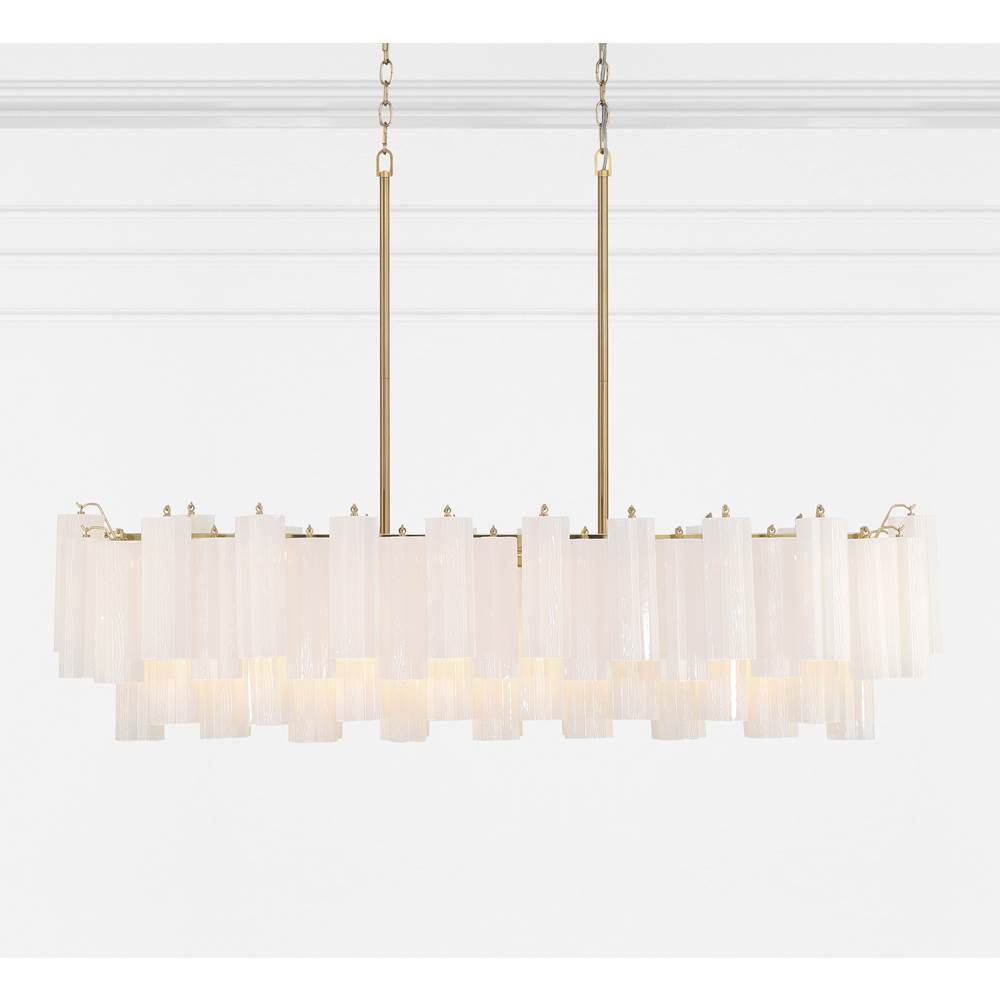 Crystorama ADD-317-AG-WH Aged Brass Addis 14 Light Aged Brass Chandelier Image 2
