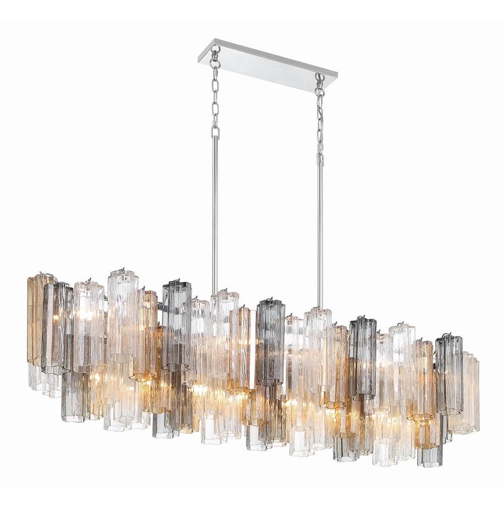 Crystorama ADD-317-CH-AU Polished Chrome Addis 14 Light Polished Chrome Chandelier Image 3