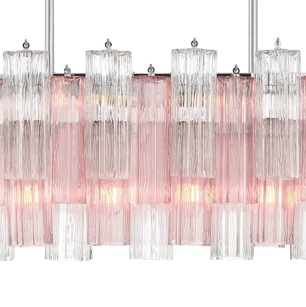 Crystorama ADD-317-CH-SP Polished Chrome Addis 14 Light Polished Chrome Linear Chandelier Image 5