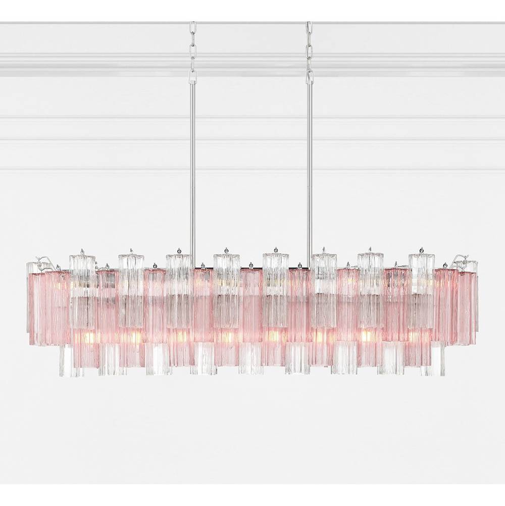 Crystorama ADD-317-CH-SP Polished Chrome Addis 14 Light Polished Chrome Linear Chandelier Image 4