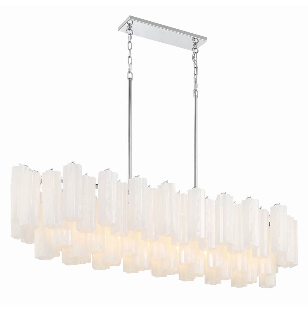 Crystorama ADD-317-CH-WH Polished Chrome Addis 14 Light Polished Chrome Chandelier Image 3