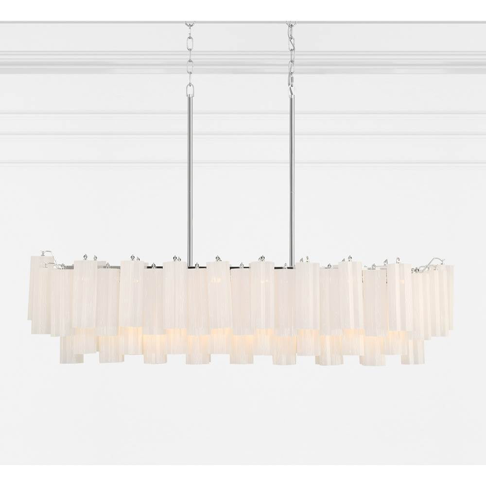 Crystorama ADD-317-CH-WH Polished Chrome Addis 14 Light Polished Chrome Chandelier Image 2