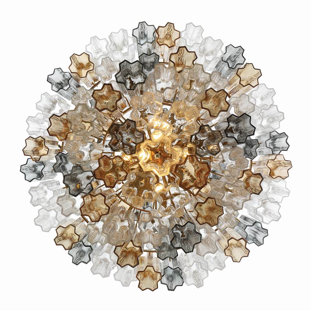 Crystorama ADD-319-AG-AU Aged Brass Addis 20 Light Aged Brass Chandelier Image 3