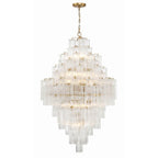 Crystorama ADD-319-AG-CL Aged Brass Addis 20 Light Aged Brass Chandelier Image 1