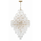 Crystorama Addis 20 Light Aged Brass Chandelier