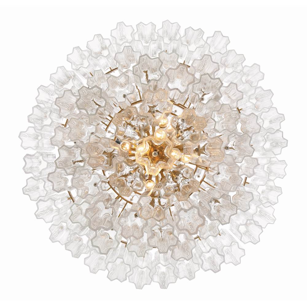 Crystorama ADD-319-AG-CL Aged Brass Addis 20 Light Aged Brass Chandelier Image 3