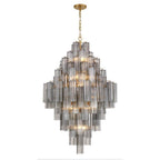 Crystorama ADD-319-AG-SM Aged Brass Addis 20 Light Aged Brass Chandelier Image 1