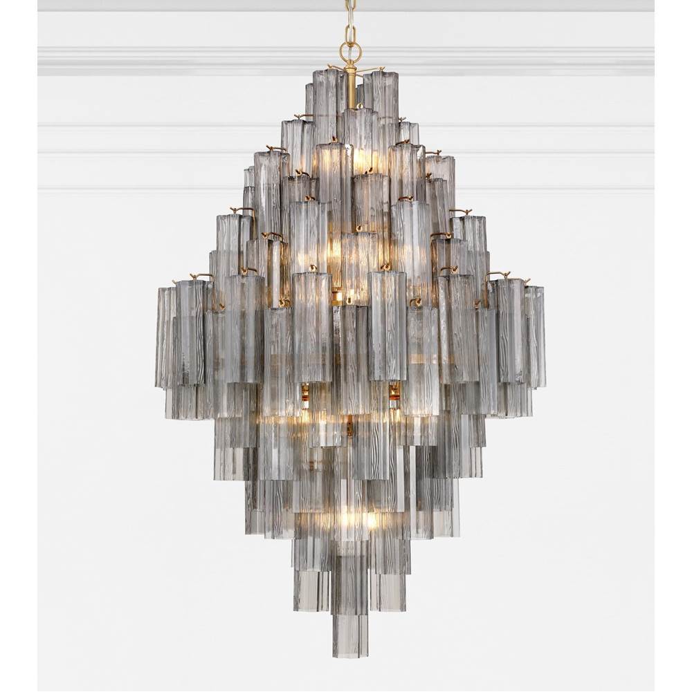 Crystorama ADD-319-AG-SM Aged Brass Addis 20 Light Aged Brass Chandelier Image 4