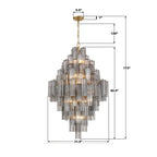 Crystorama ADD-319-AG-SM Aged Brass Addis 20 Light Aged Brass Chandelier Image 2