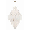 Crystorama ADD-319-AG-WH Aged Brass Addis 20 Light Aged Brass Chandelier Image 1