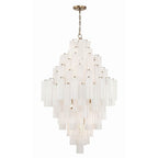 Crystorama ADD-319-AG-WH Aged Brass Addis 20 Light Aged Brass Chandelier Image 1
