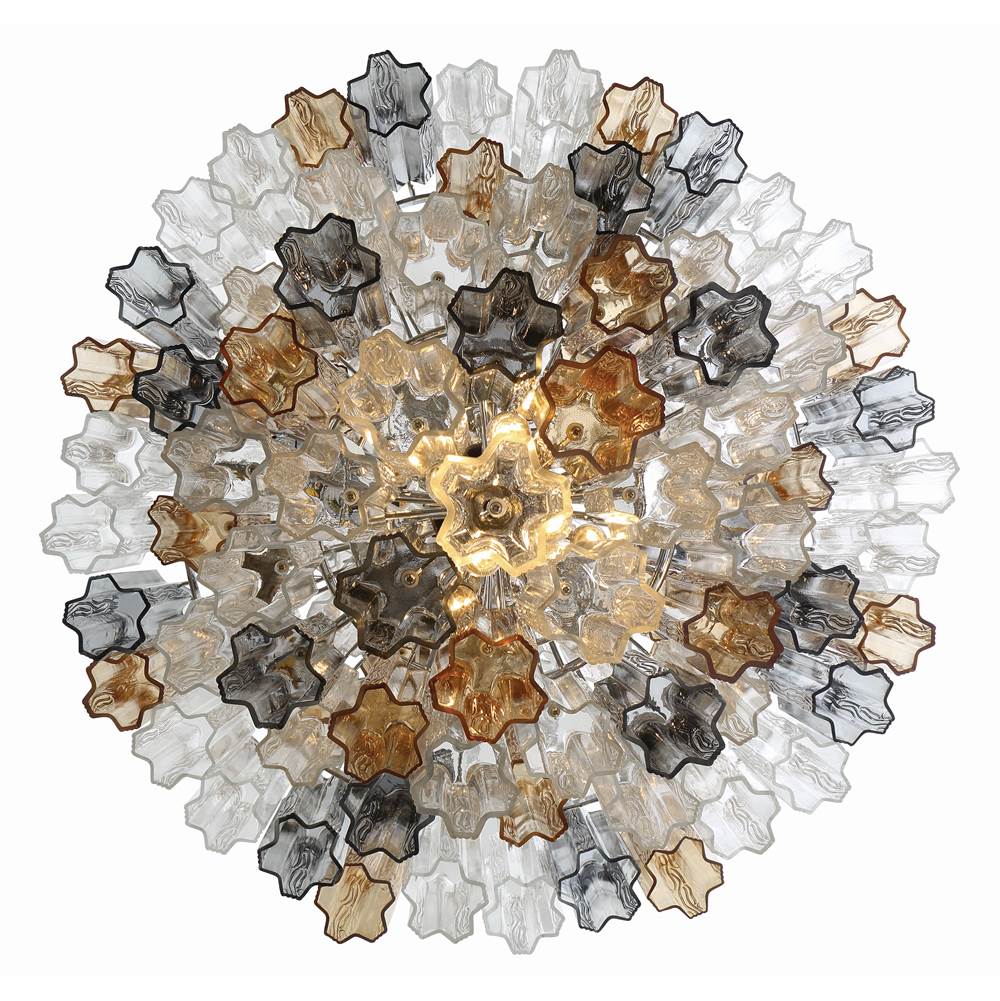 Crystorama ADD-319-CH-AU Polished Chrome Addis 20 Light Polished Chrome Chandelier Image 3
