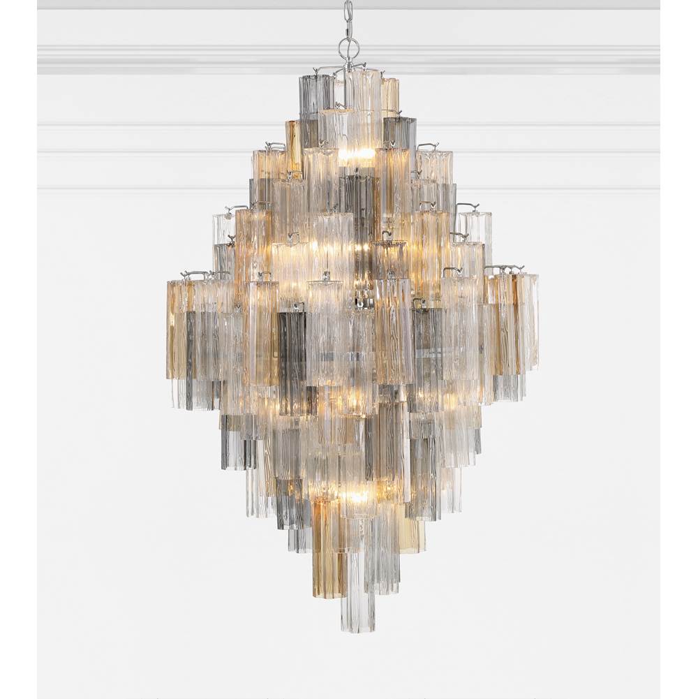 Crystorama ADD-319-CH-AU Polished Chrome Addis 20 Light Polished Chrome Chandelier Image 2