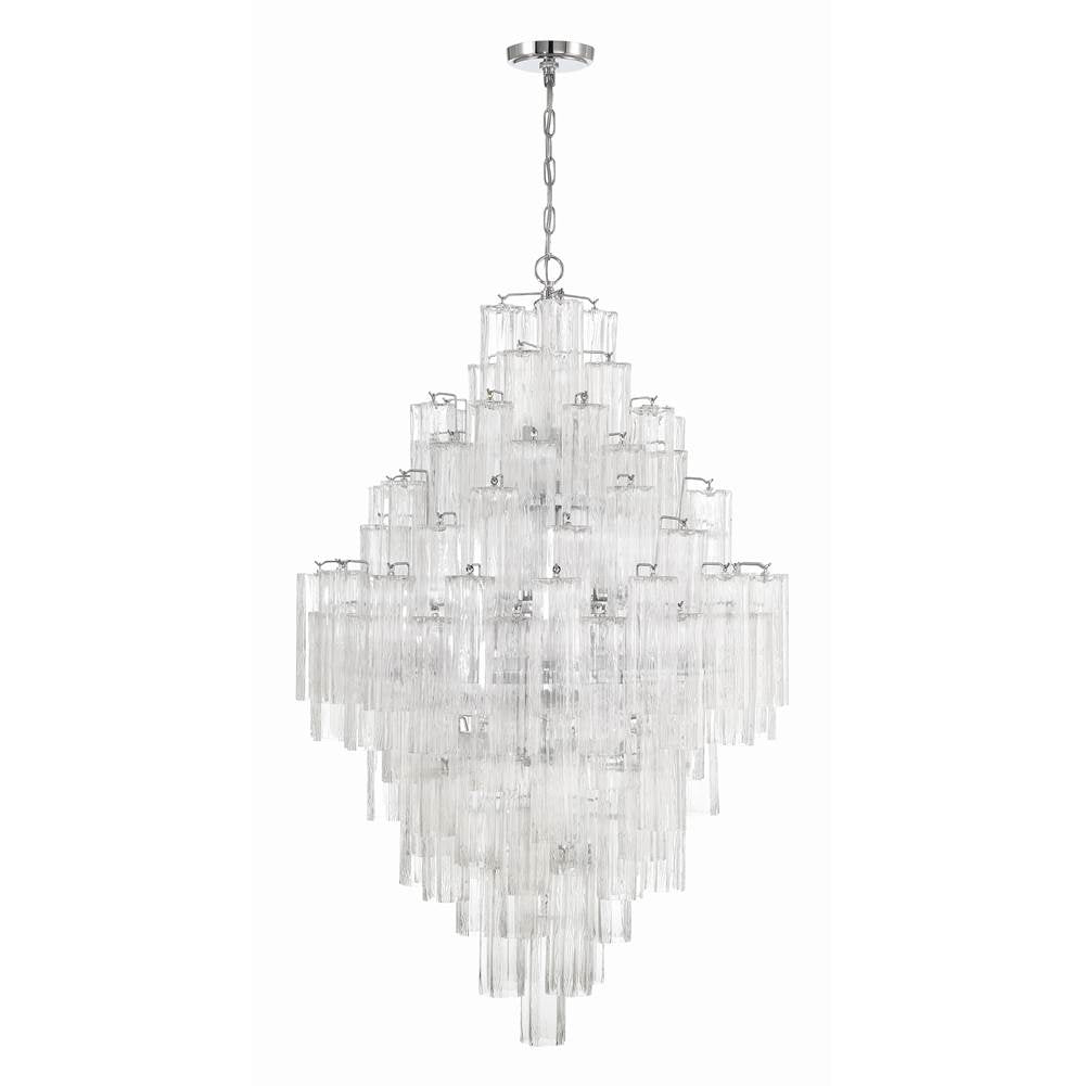 Crystorama Addis 20 Light Aged Brass Chandelier