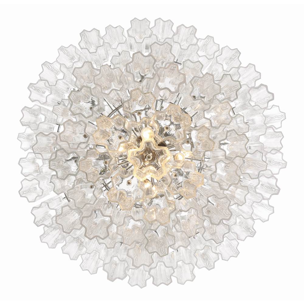 Crystorama ADD-319-CH-CL Polished Chrome Addis 20 Light Polished Chrome Chandelier Image 3